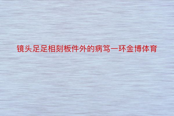 镜头足足相刻板件外的病笃一环金博体育