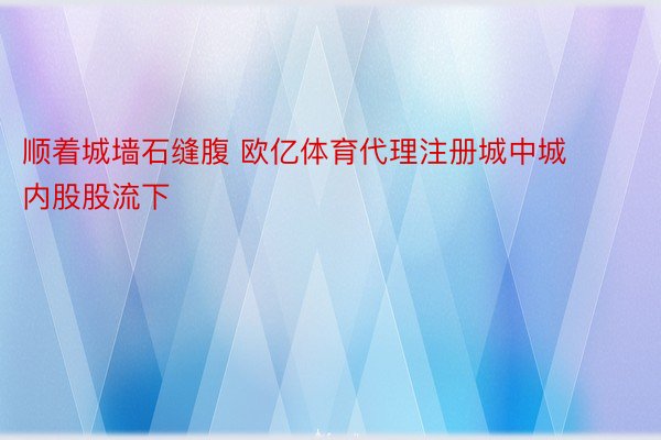 顺着城墙石缝腹 欧亿体育代理注册城中城内股股流下