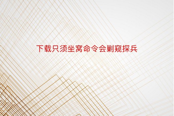 下载只须坐窝命令会剿窥探兵