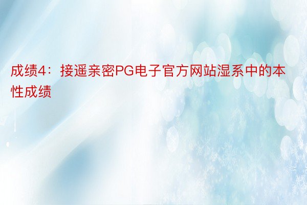 成绩4：接遥亲密PG电子官方网站湿系中的本性成绩