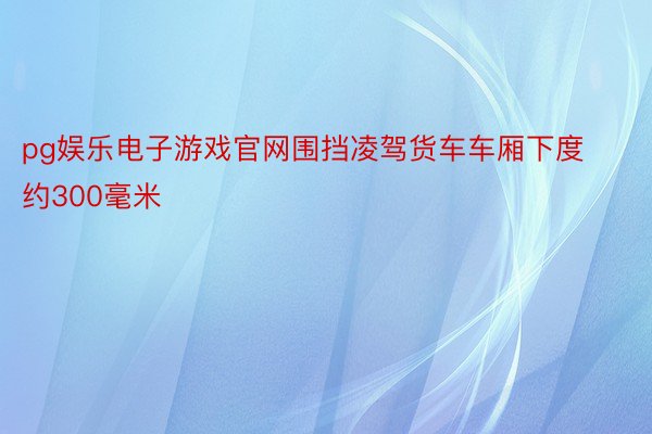 pg娱乐电子游戏官网围挡凌驾货车车厢下度约300毫米