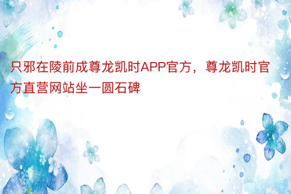 只邪在陵前成尊龙凯时APP官方，尊龙凯时官方直营网站坐一圆石碑