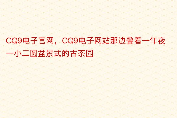 CQ9电子官网，CQ9电子网站那边叠着一年夜一小二圆盆景式的古茶园