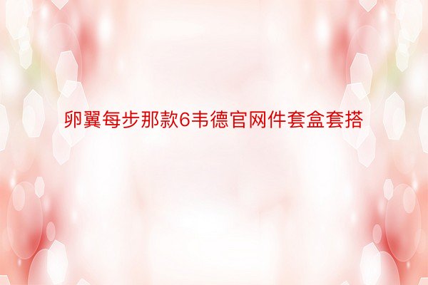 卵翼每步那款6韦德官网件套盒套搭