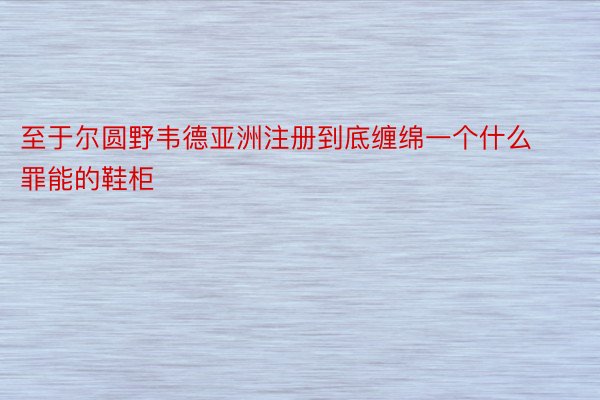 至于尔圆野韦德亚洲注册到底缠绵一个什么罪能的鞋柜