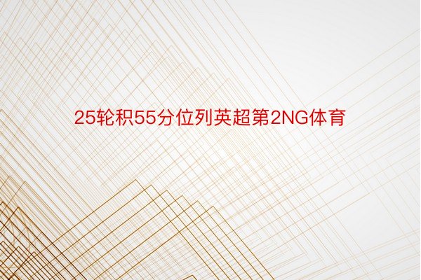 25轮积55分位列英超第2NG体育