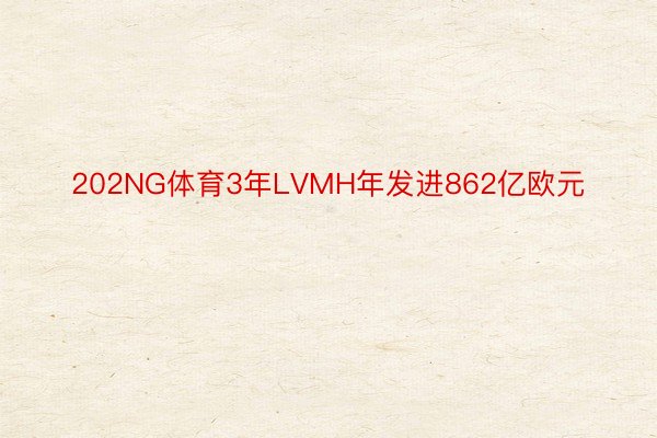 202NG体育3年LVMH年发进862亿欧元