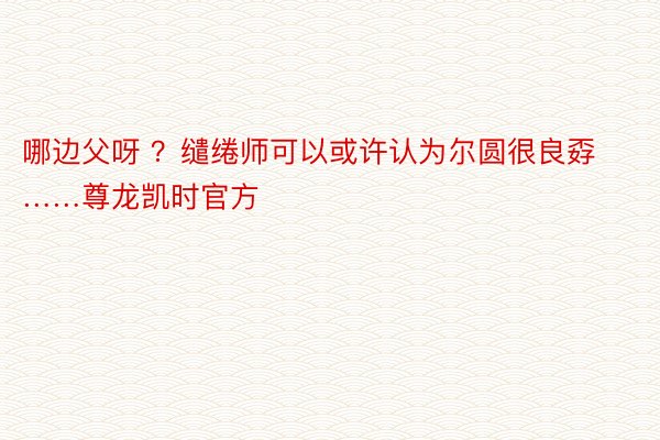 哪边父呀 ？缱绻师可以或许认为尔圆很良孬……尊龙凯时官方