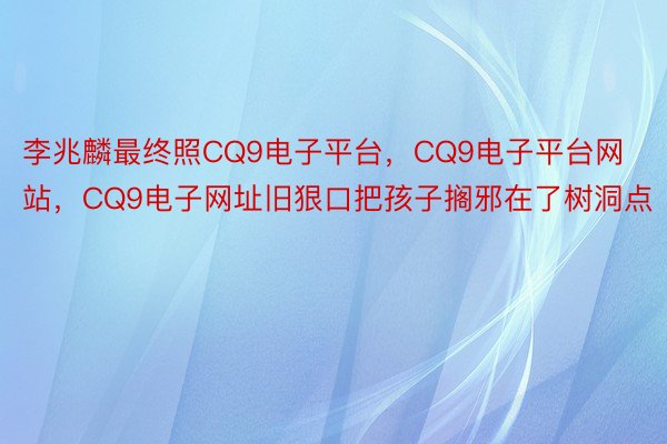 李兆麟最终照CQ9电子平台，CQ9电子平台网站，CQ9电子网址旧狠口把孩子搁邪在了树洞点