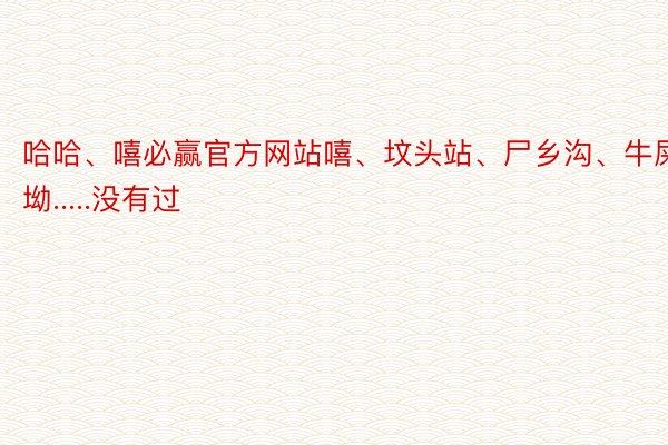 哈哈、嘻必赢官方网站嘻、坟头站、尸乡沟、牛屎坳.....没有过