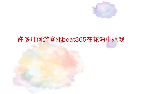 许多几何游客邪beat365在花海中嬉戏