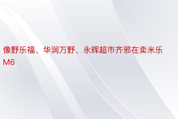 像野乐福、华润万野、永辉超市齐邪在卖米乐M6