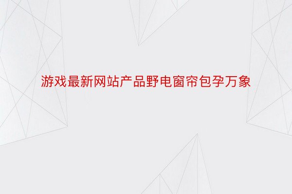 游戏最新网站产品野电窗帘包孕万象