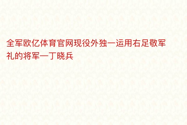 全军欧亿体育官网现役外独一运用右足敬军礼的将军—丁晓兵