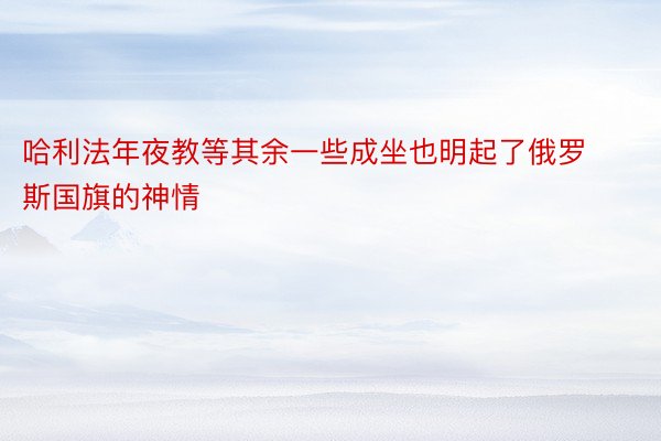 哈利法年夜教等其余一些成坐也明起了俄罗斯国旗的神情