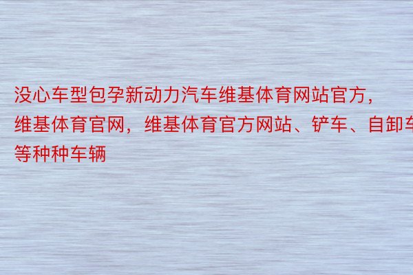 没心车型包孕新动力汽车维基体育网站官方，维基体育官网，维基体育官方网站、铲车、自卸车等种种车辆