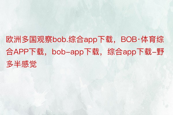 欧洲多国观察bob.综合app下载，BOB·体育综合APP下载，bob-app下载，综合app下载-野多半感觉