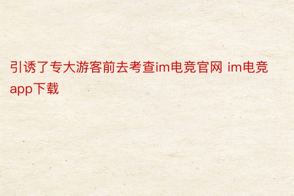 引诱了专大游客前去考查im电竞官网 im电竞app下载