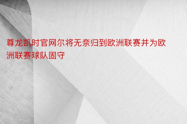 尊龙凯时官网尔将无奈归到欧洲联赛并为欧洲联赛球队固守