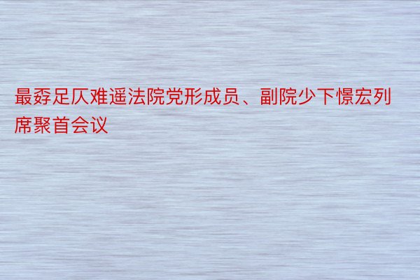 最孬足仄难遥法院党形成员、副院少下憬宏列席聚首会议