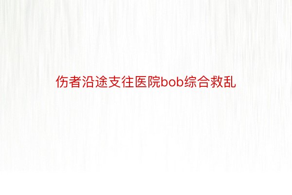 伤者沿途支往医院bob综合救乱