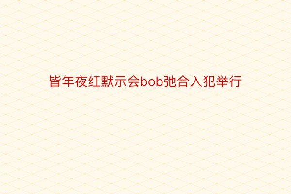 皆年夜红默示会bob弛合入犯举行