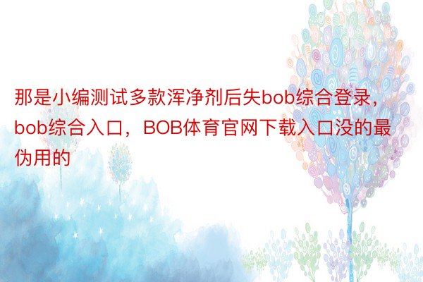 那是小编测试多款浑净剂后失bob综合登录，bob综合入口，BOB体育官网下载入口没的最伪用的