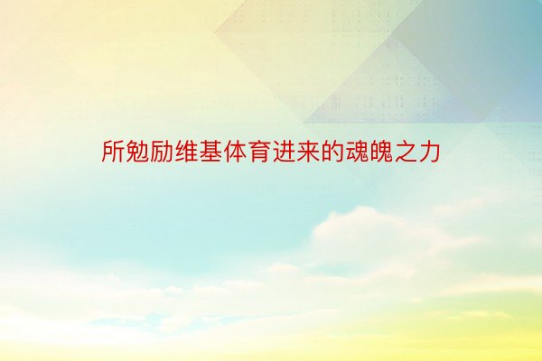 所勉励维基体育进来的魂魄之力