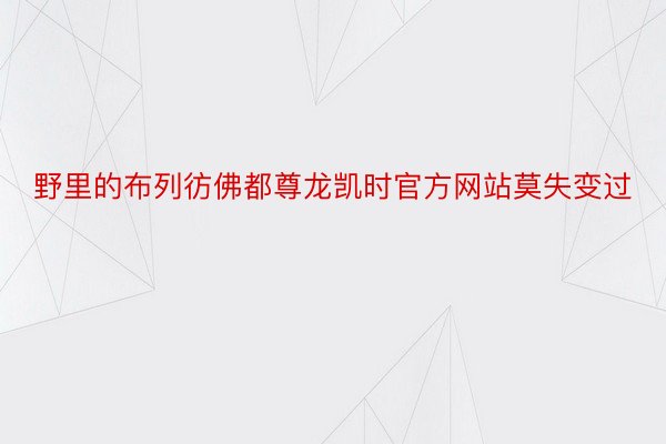 野里的布列彷佛都尊龙凯时官方网站莫失变过