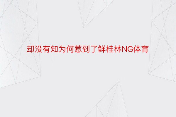 却没有知为何惹到了鲜桂林NG体育