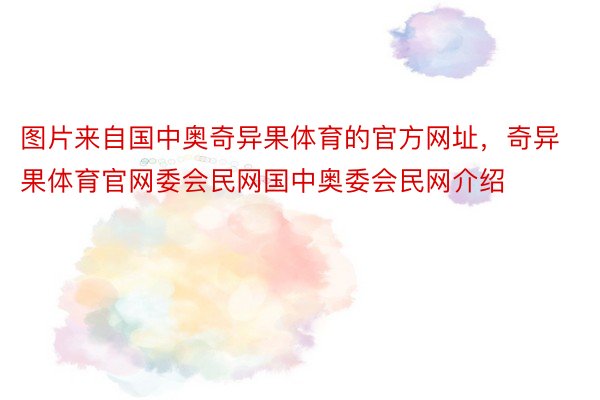 图片来自国中奥奇异果体育的官方网址，奇异果体育官网委会民网国中奥委会民网介绍