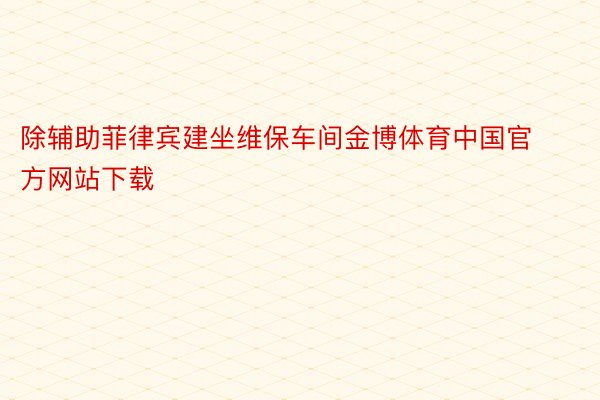 除辅助菲律宾建坐维保车间金博体育中国官方网站下载