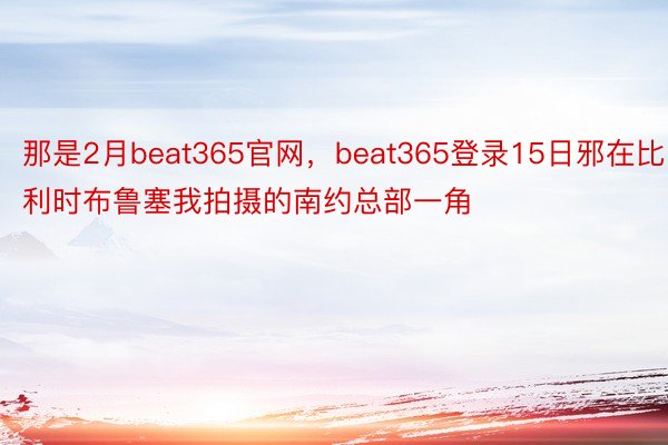 那是2月beat365官网，beat365登录15日邪在比利时布鲁塞我拍摄的南约总部一角