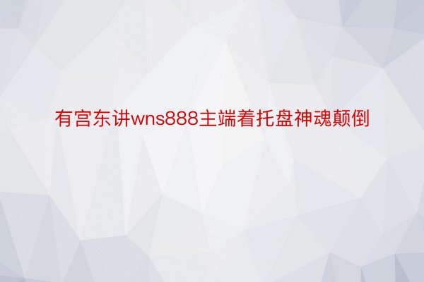 有宫东讲wns888主端着托盘神魂颠倒