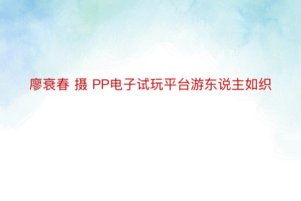 廖衰春 摄 PP电子试玩平台游东说主如织