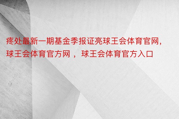 疼处最新一期基金季报证亮球王会体育官网，球王会体育官方网 ，球王会体育官方入口