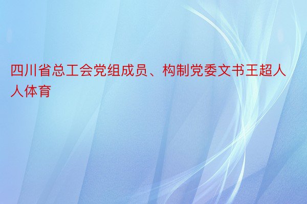 四川省总工会党组成员、构制党委文书王超人人体育