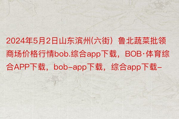 2024年5月2日山东滨州(六街）鲁北蔬菜批领商场价格行情bob.综合app下载，BOB·体育综合APP下载，bob-app下载，综合app下载-