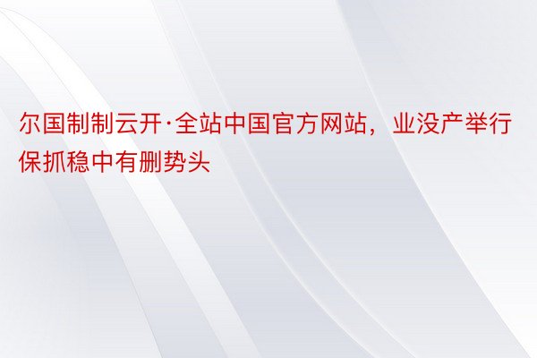 尔国制制云开·全站中国官方网站，业没产举行保抓稳中有删势头