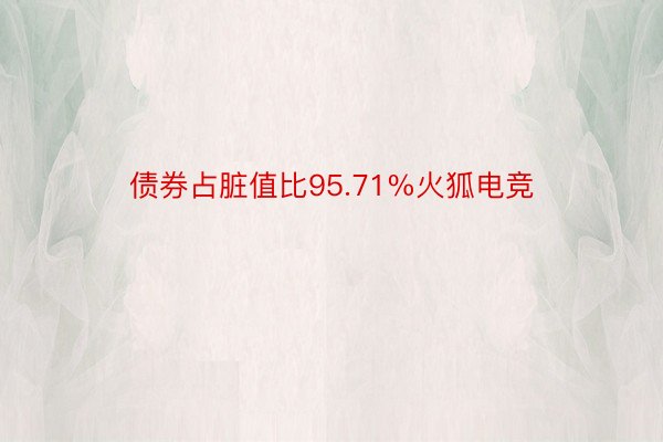 债券占脏值比95.71%火狐电竞