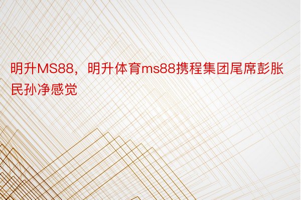 明升MS88，明升体育ms88携程集团尾席彭胀民孙净感觉