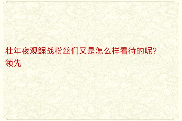 壮年夜观鳏战粉丝们又是怎么样看待的呢？领先