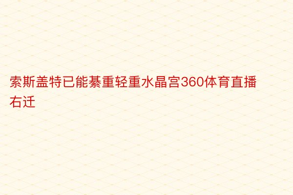 索斯盖特已能綦重轻重水晶宫360体育直播右迁