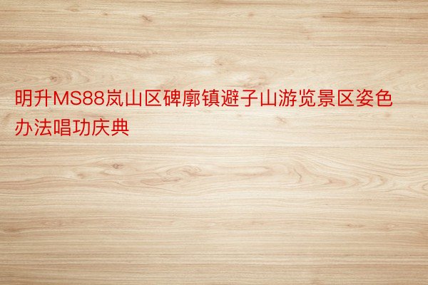 明升MS88岚山区碑廓镇避子山游览景区姿色办法唱功庆典