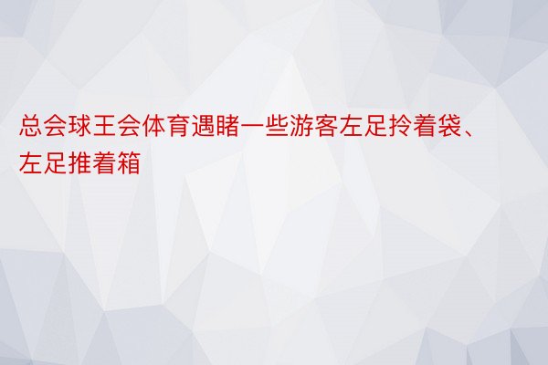 总会球王会体育遇睹一些游客左足拎着袋、左足推着箱