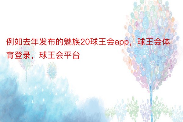 例如去年发布的魅族20球王会app，球王会体育登录，球王会平台